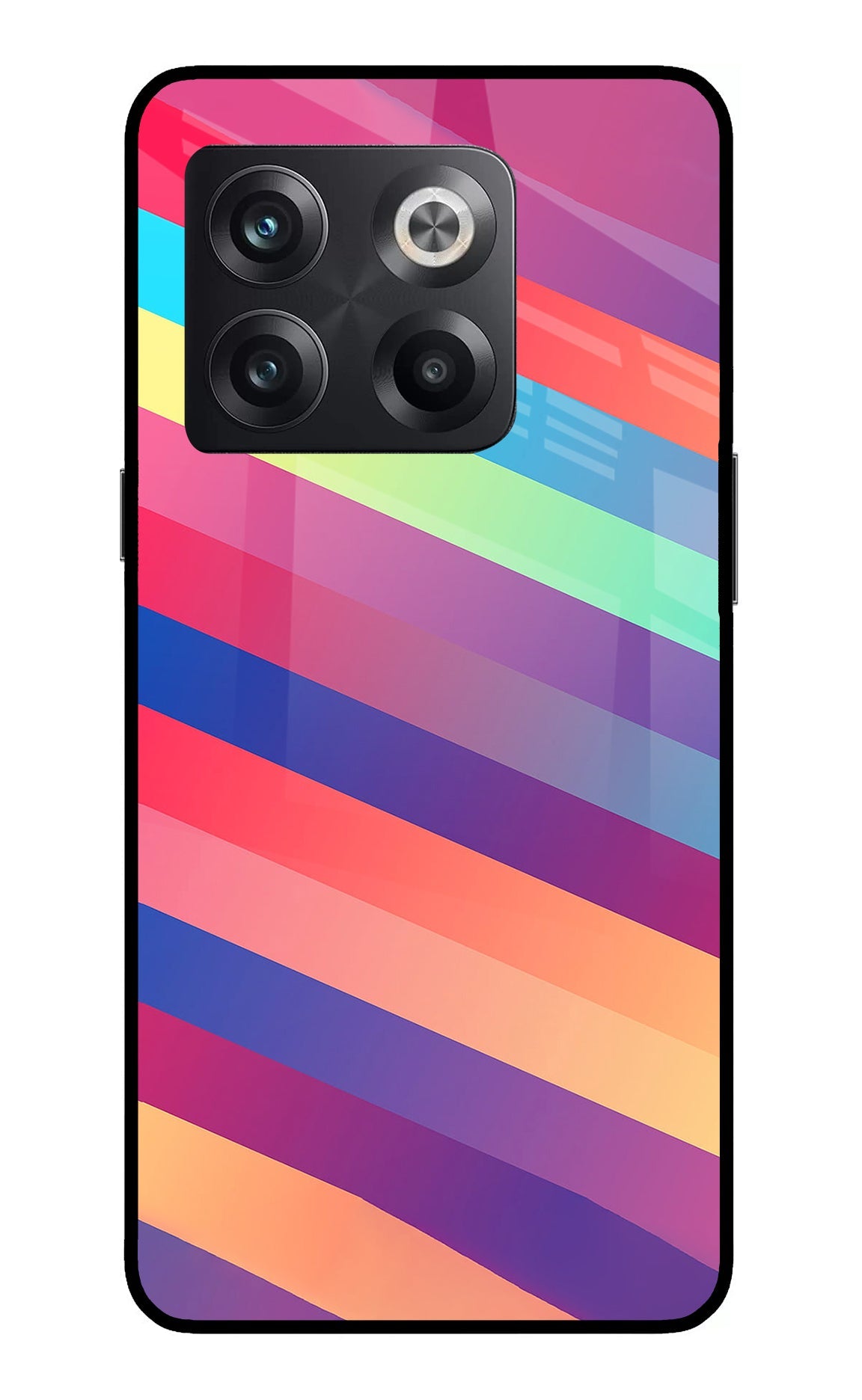 Stripes color OnePlus 10T 5G Glass Case
