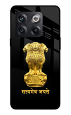 Satyamev Jayate Golden OnePlus 10T 5G Glass Case
