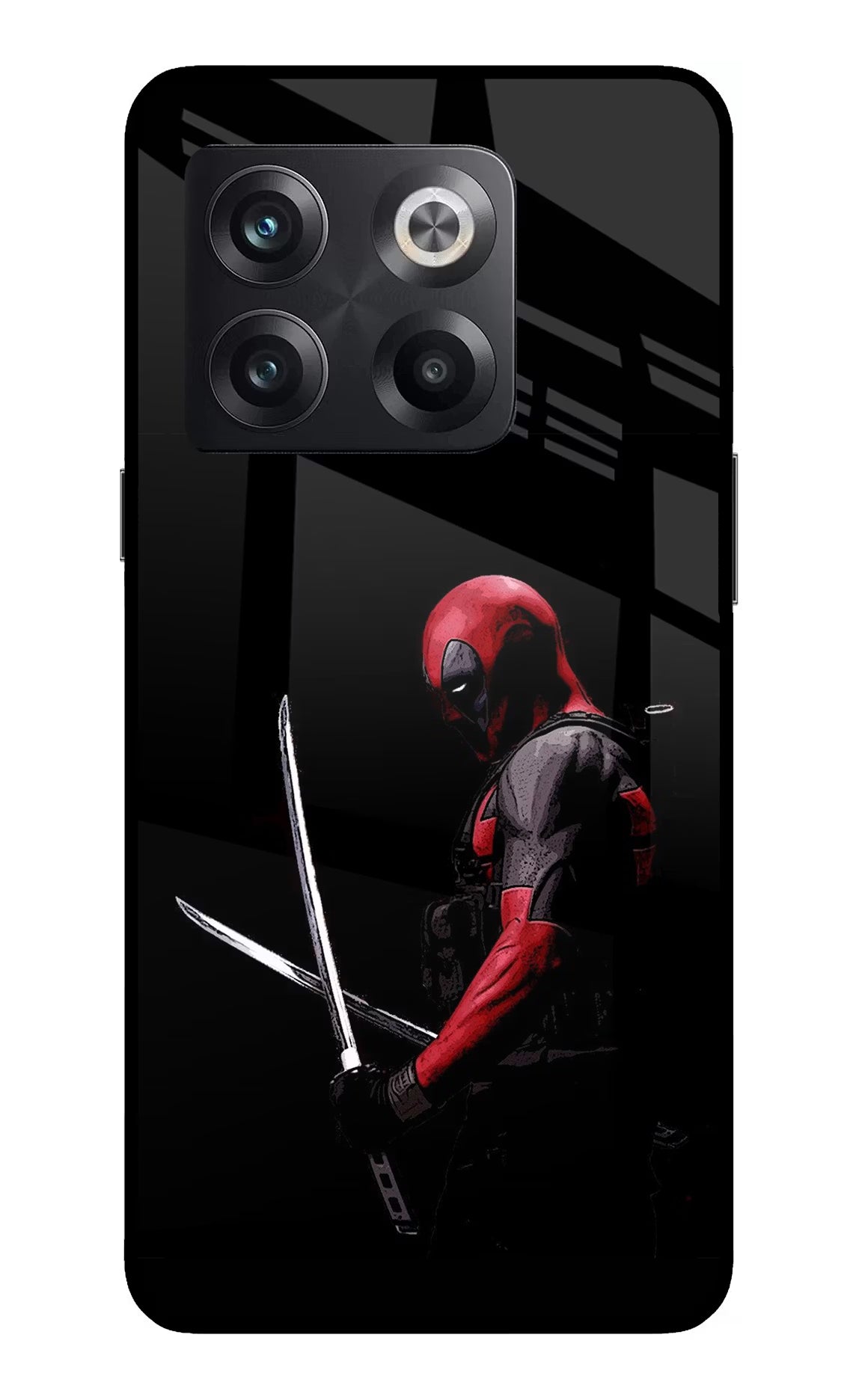 Deadpool OnePlus 10T 5G Glass Case Back Cover by Casekaro
