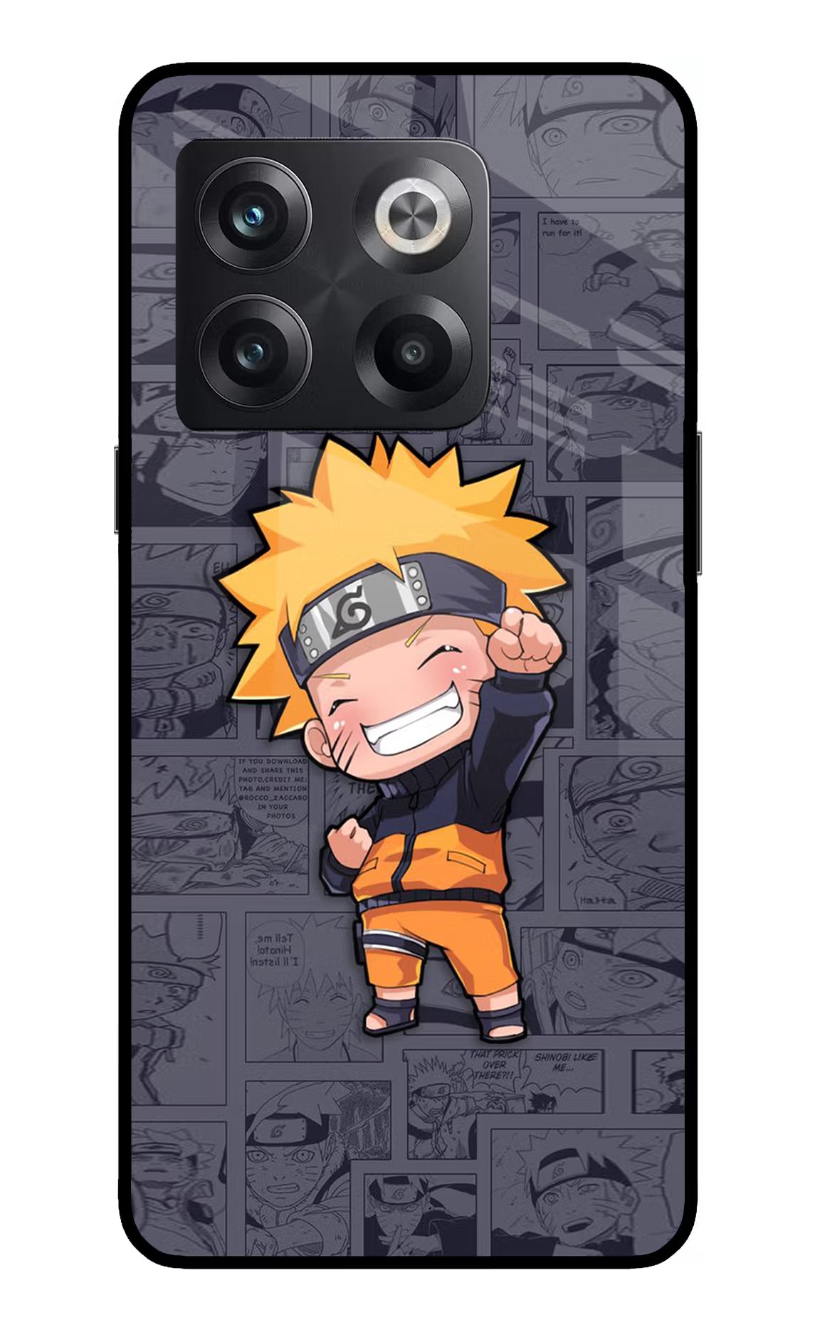 Chota Naruto OnePlus 10T 5G Glass Case Back Cover by Casekaro