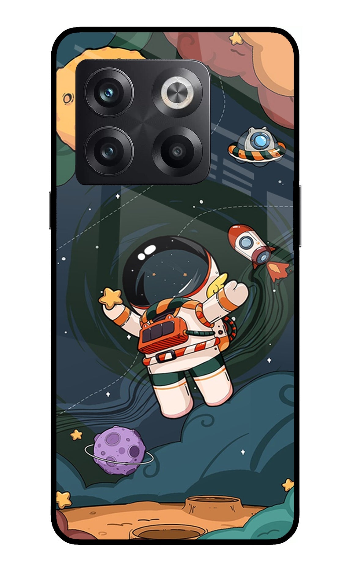 Cartoon Astronaut OnePlus 10T 5G Back Cover