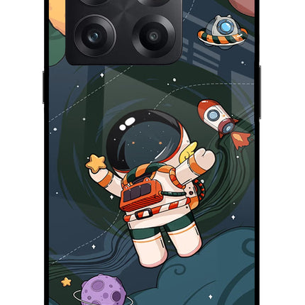 Cartoon Astronaut OnePlus 10T 5G Glass Case
