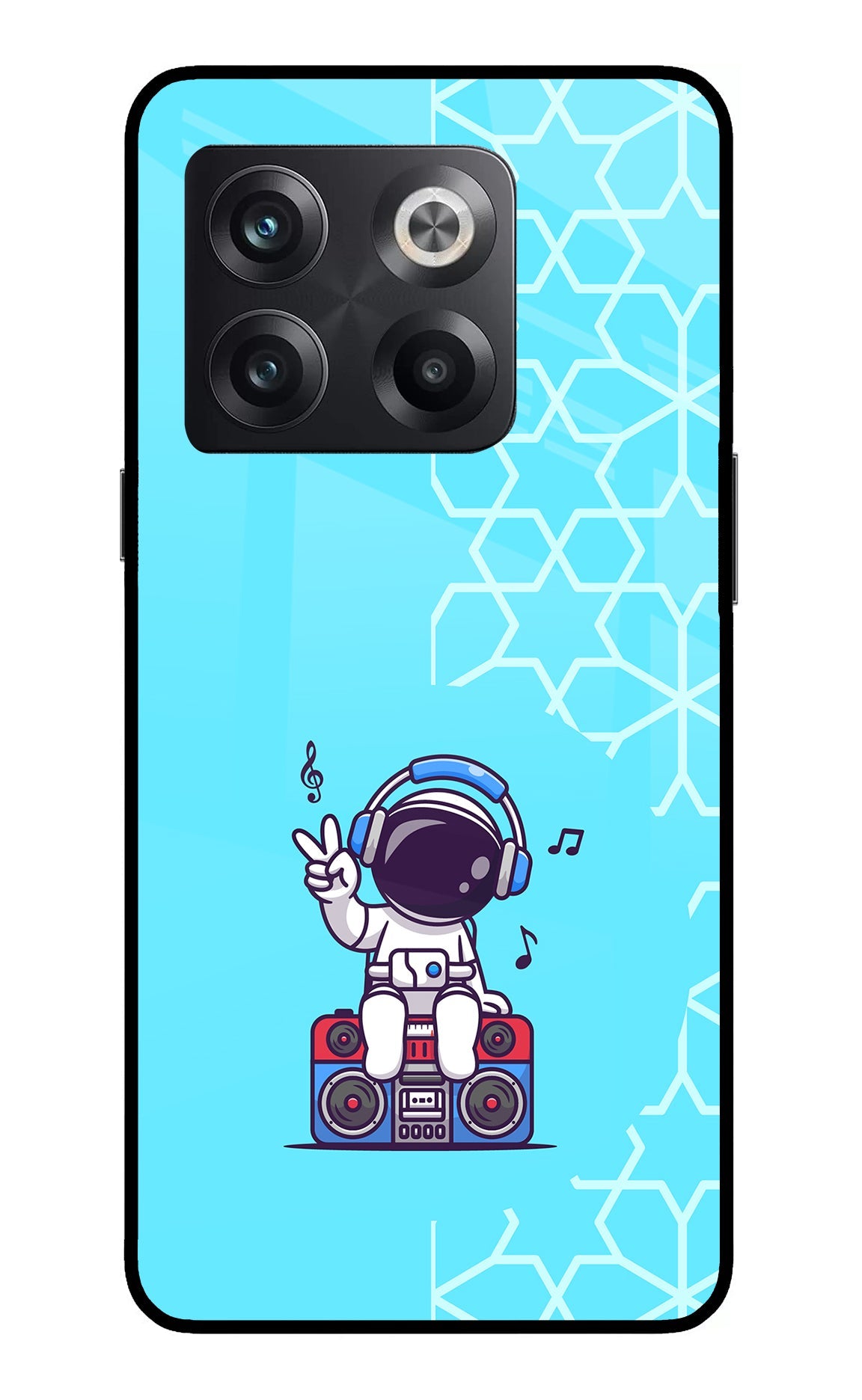 Cute Astronaut Chilling OnePlus 10T 5G Back Cover