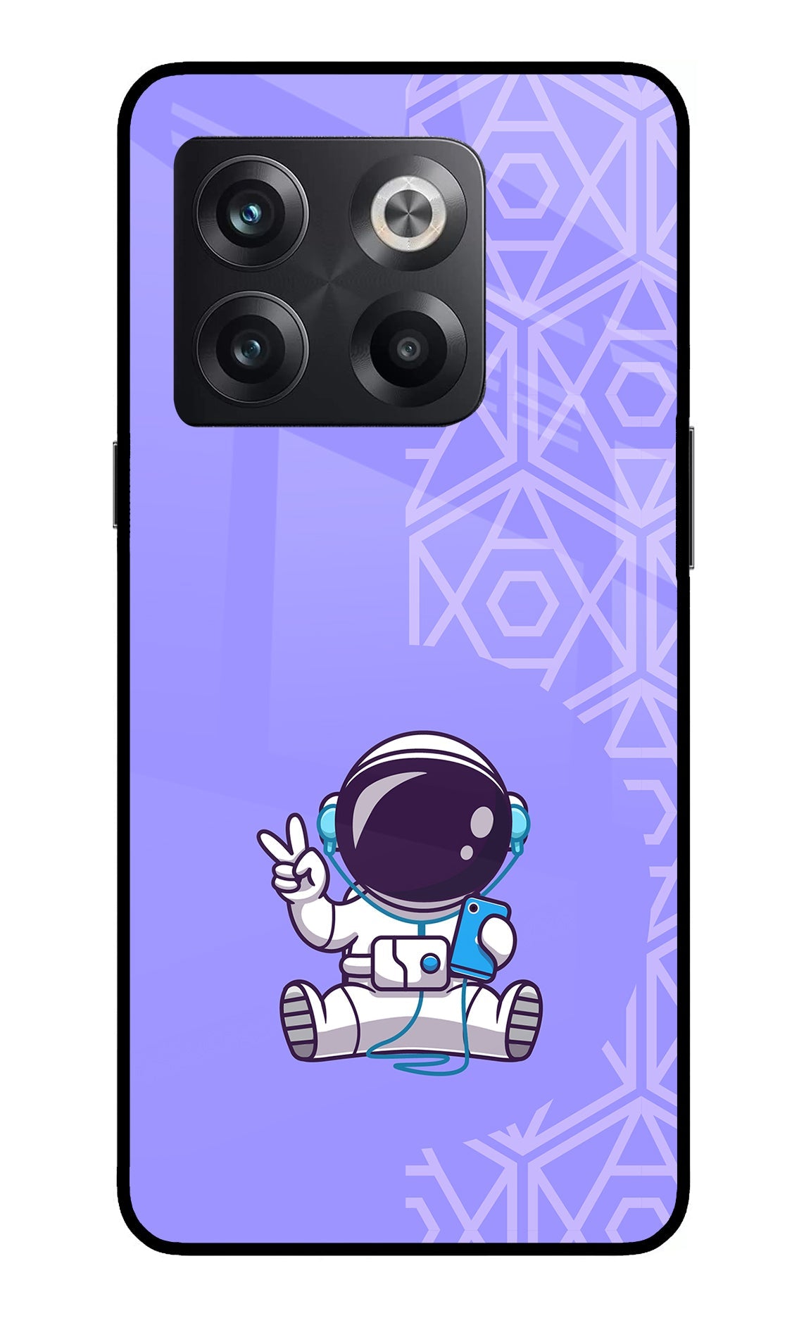 Cute Astronaut Chilling OnePlus 10T 5G Back Cover