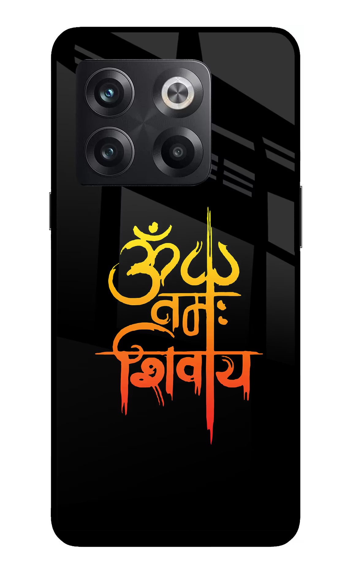 Om Namah Shivay OnePlus 10T 5G Glass Case Back Cover by Casekaro