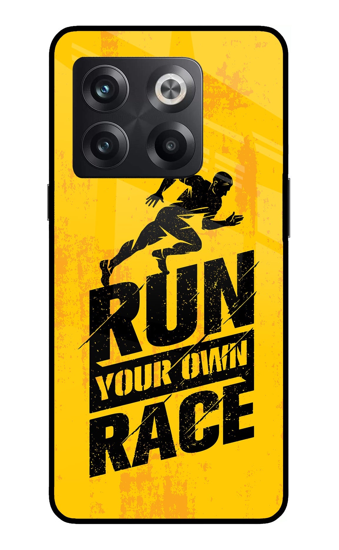 Run Your Own Race OnePlus 10T 5G Glass Case
