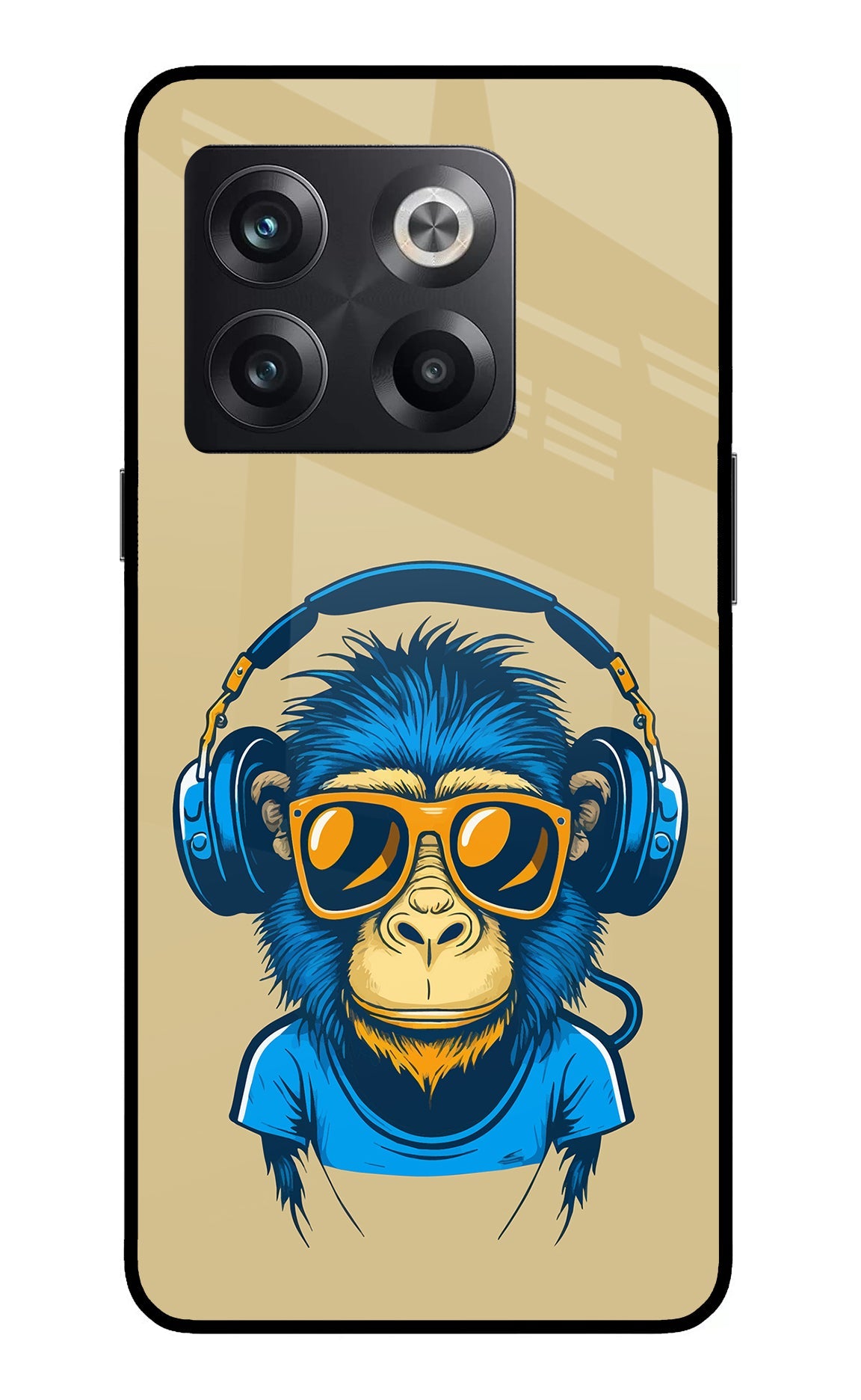 Monkey Headphone OnePlus 10T 5G Glass Case