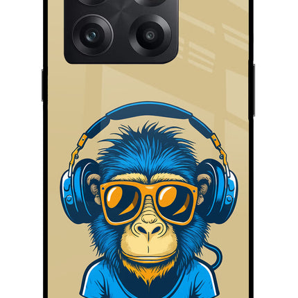 Monkey Headphone OnePlus 10T 5G Glass Case