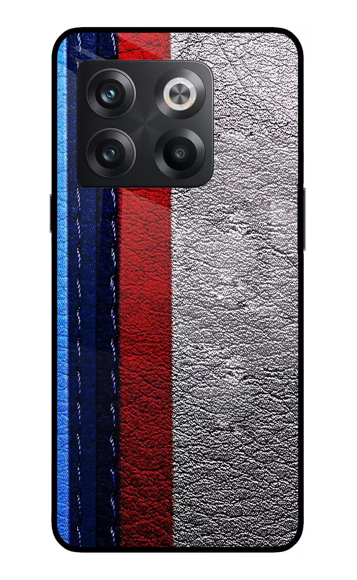 BMW Stripes OnePlus 10T 5G Glass Case Back Cover by Casekaro