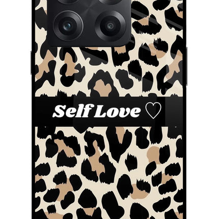 Leopard Print Self Love OnePlus 10T 5G Glass Case