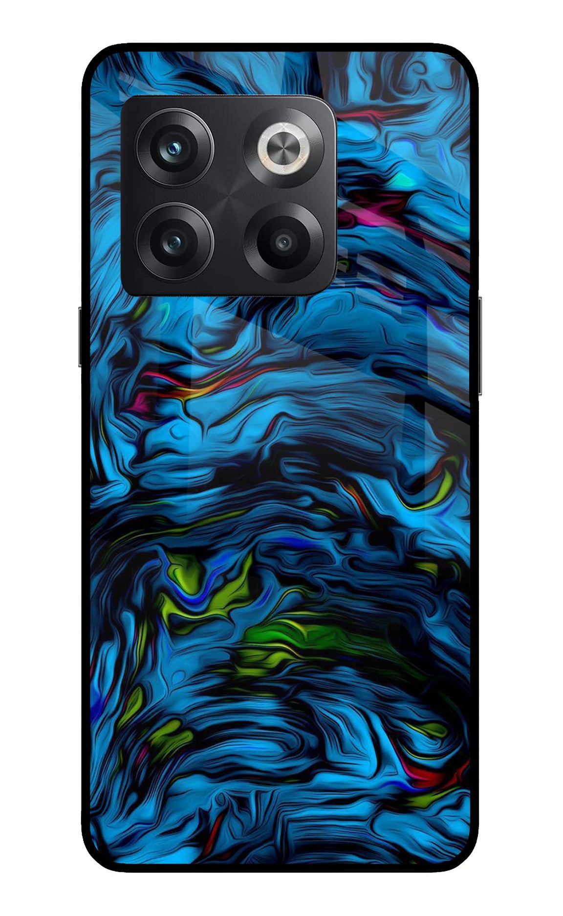 Dark Blue Abstract OnePlus 10T 5G Glass Case