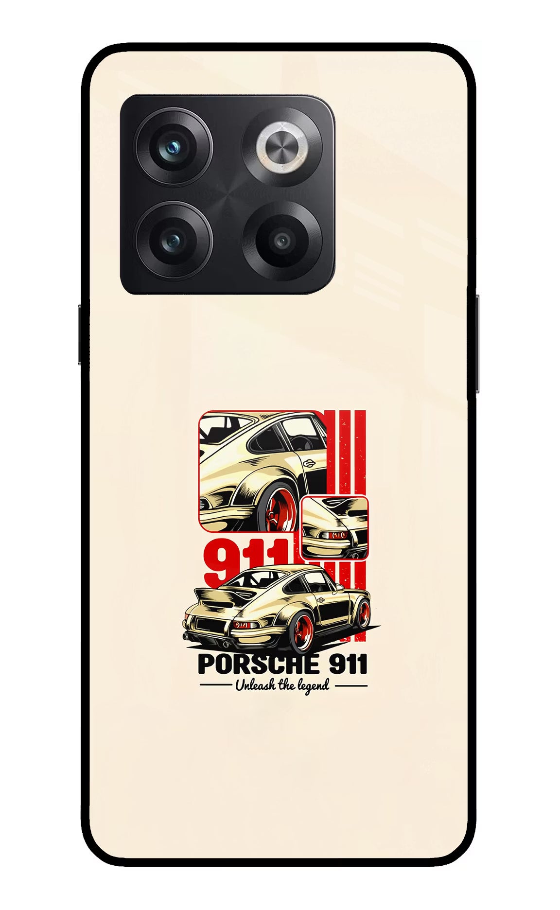 Classic Porsche 911 OnePlus 10T 5G Glass Case Back Cover by Casekaro