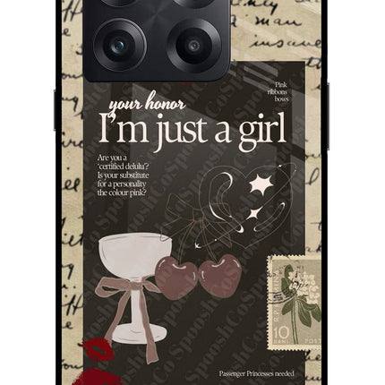 I am just a girl OnePlus 10T 5G Glass Case
