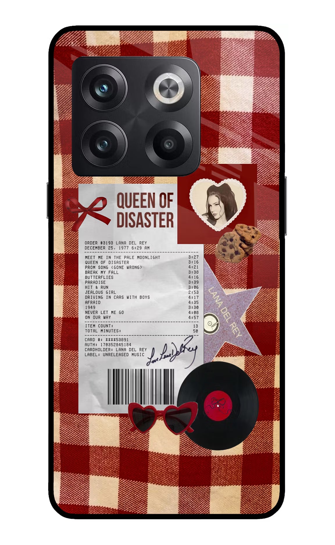 Queen of Disaster OnePlus 10T 5G Glass Case Back Cover by Casekaro