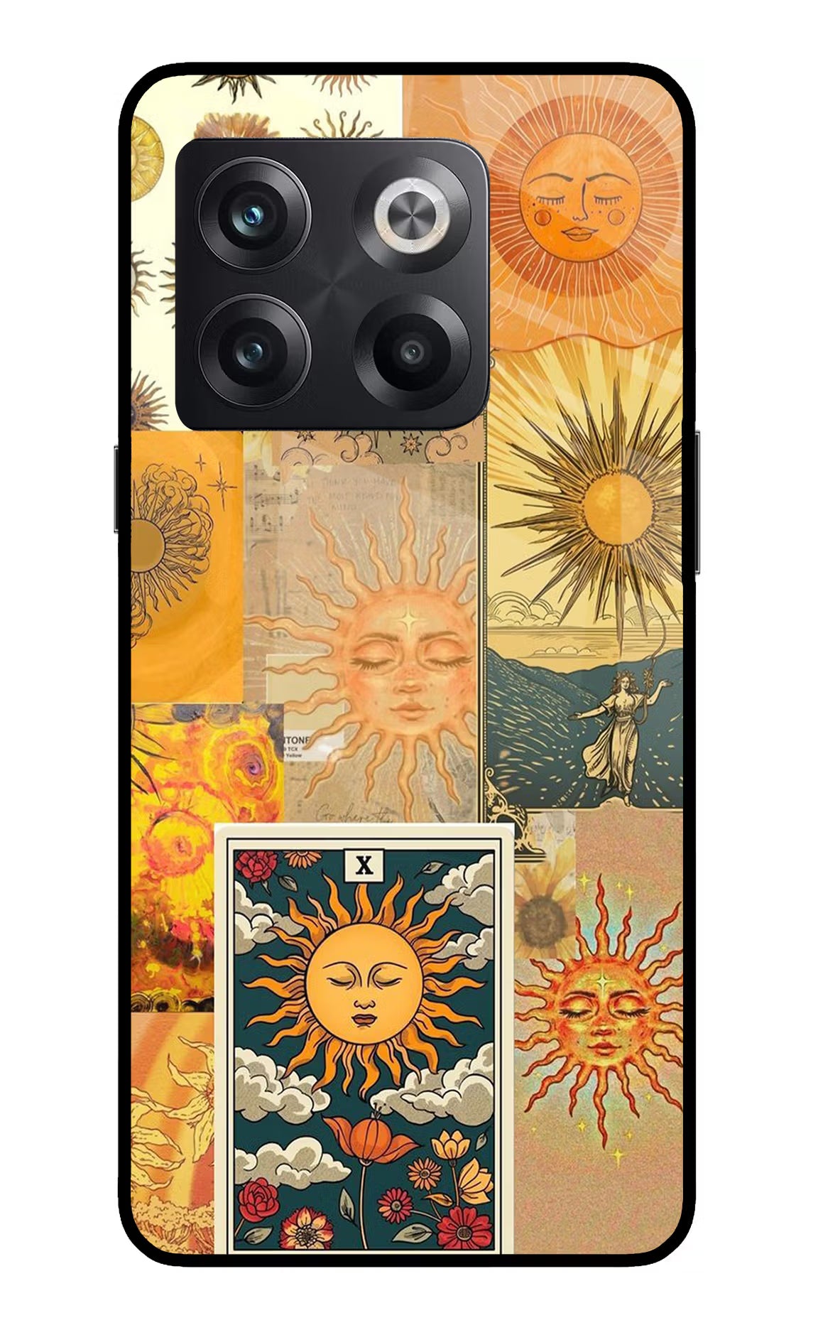 Sun OnePlus 10T 5G Glass Case Back Cover by Casekaro