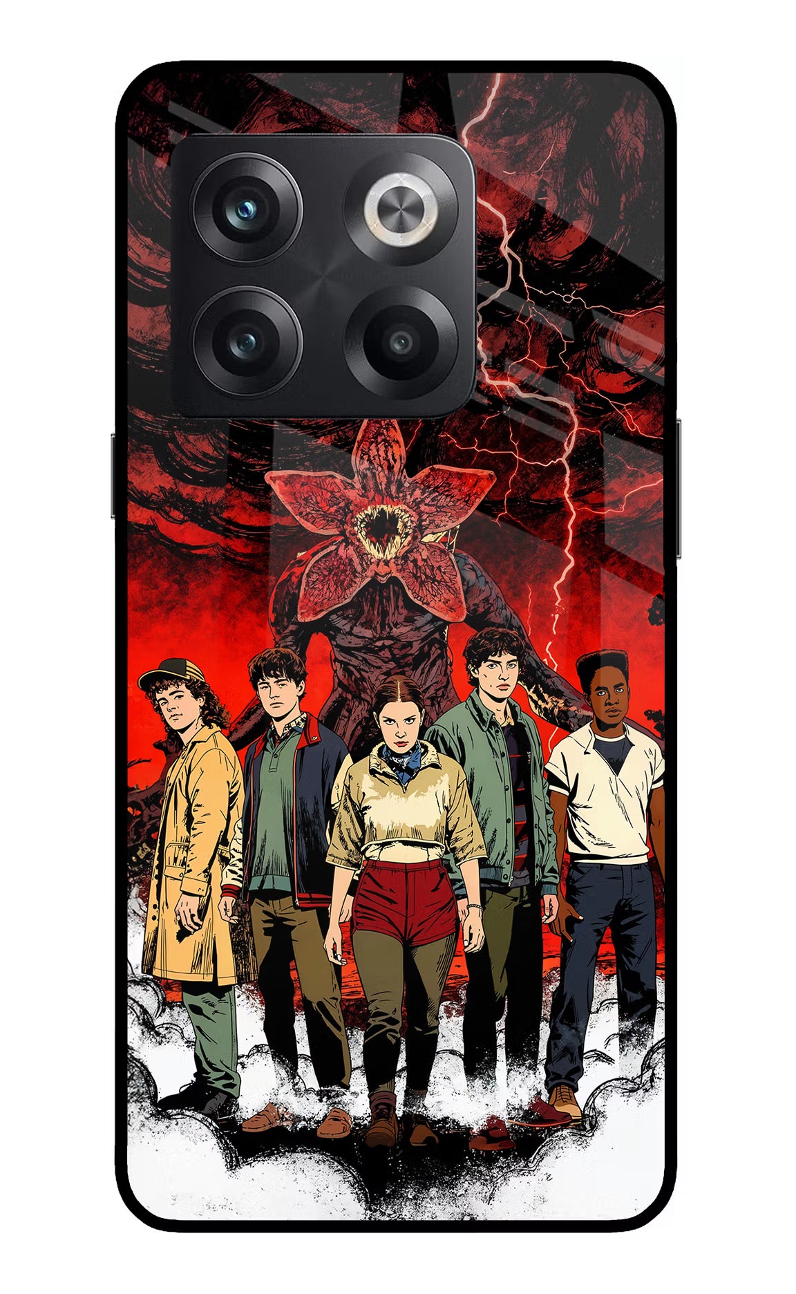 Ordinary Things Characters OnePlus 10T 5G Glass Case Back Cover by Casekaro