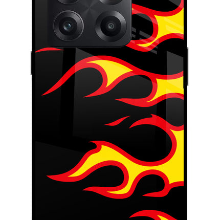 Side Sweep Flames OnePlus 10T 5G Glass Case