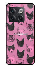 Pink Cats OnePlus 10T 5G Glass Case