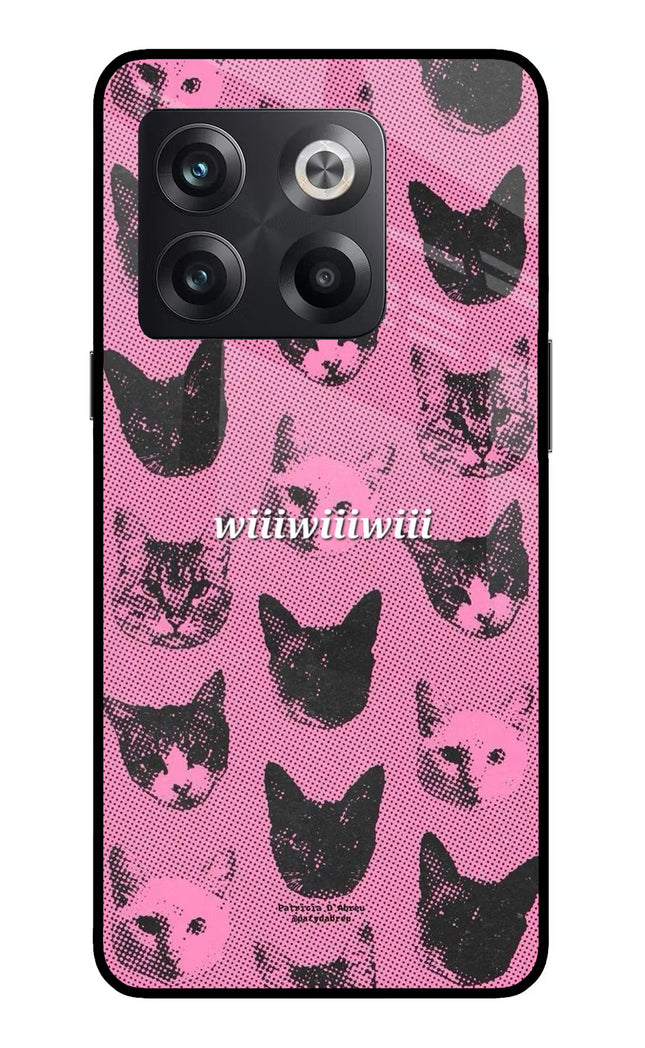 Pink Cats OnePlus 10T 5G Glass Case