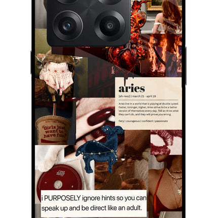 Zodiac Aries OnePlus 10T 5G Glass Case