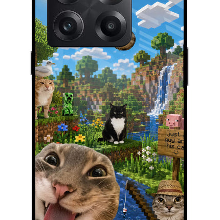 Minecraft Cat Chaos OnePlus 10T 5G Glass Case