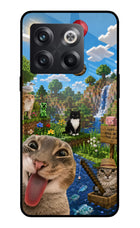 Minecraft Cat Chaos OnePlus 10T 5G Glass Case