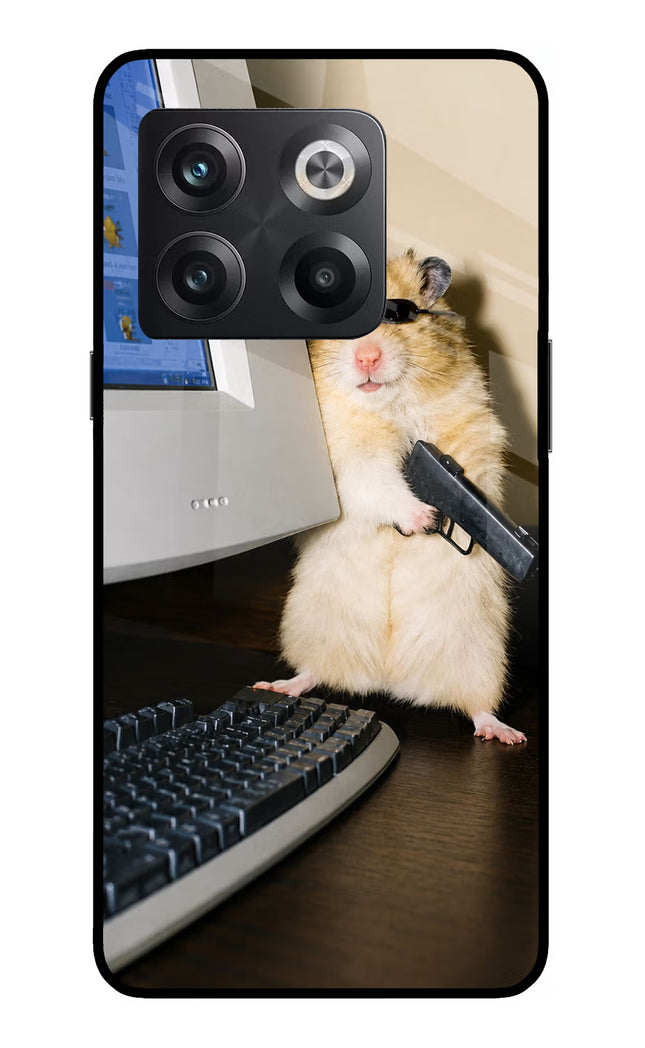 Hacker Hamster OnePlus 10T 5G Glass Case