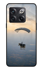 Skydiving Cow OnePlus 10T 5G Glass Case