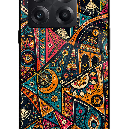 Folk Print OnePlus 10T 5G Glass Case