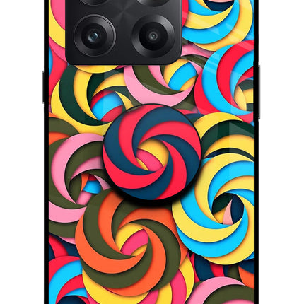 Spiral Pattern OnePlus 10T 5G Glass Case