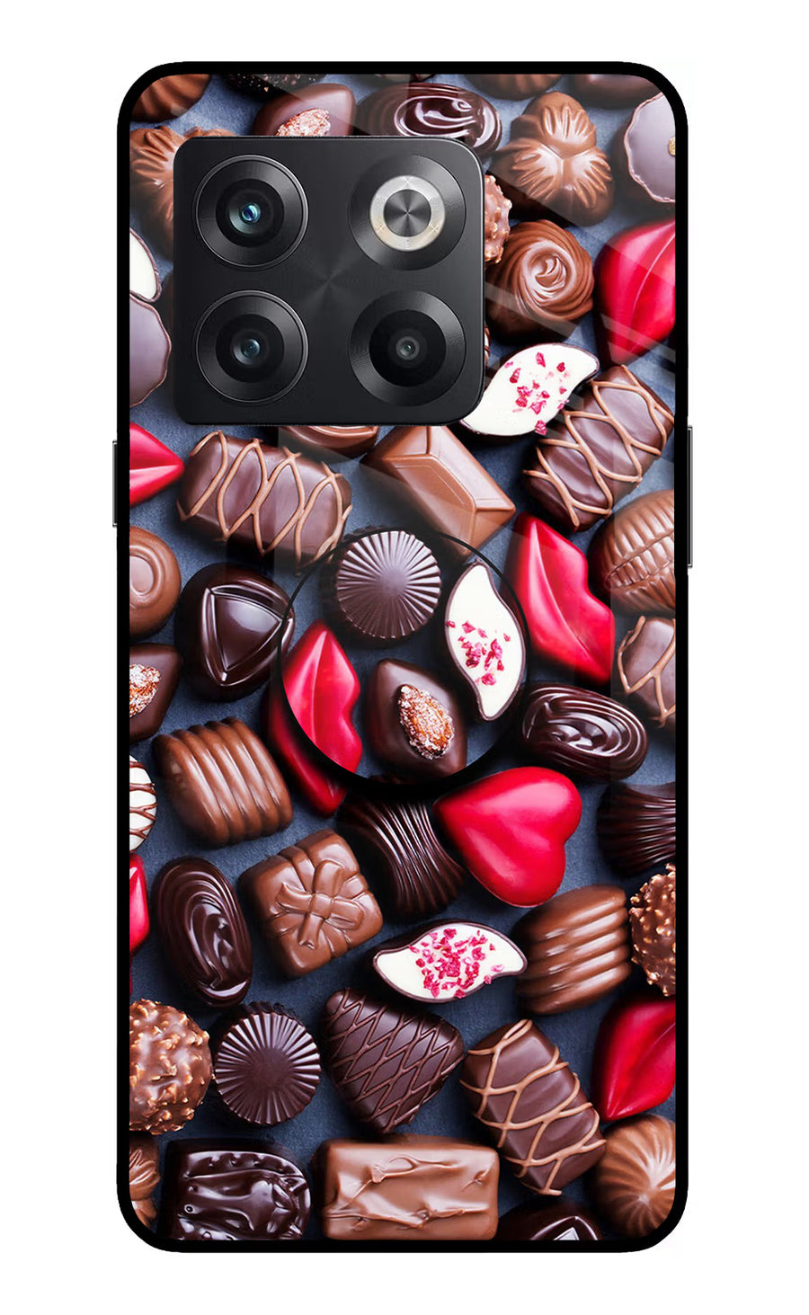 Chocolates OnePlus 10T 5G Pop Case, Glass case