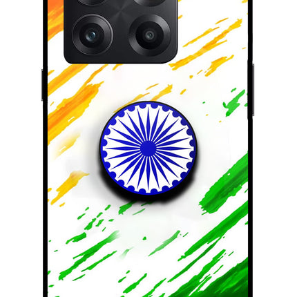 Indian Flag Ashoka Chakra OnePlus 10T 5G Glass Case