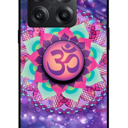 Om Purple OnePlus 10T 5G Glass Case