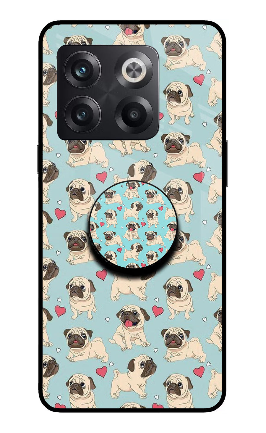 Pug Dog OnePlus 10T 5G Pop Case, Glass case