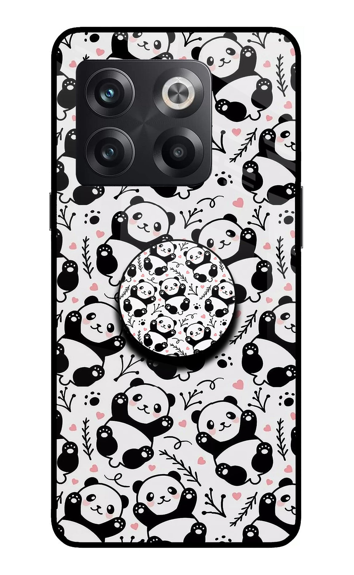 Cute Panda OnePlus 10T 5G Glass Case