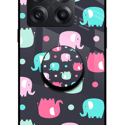 Baby Elephants OnePlus 10T 5G Glass Case