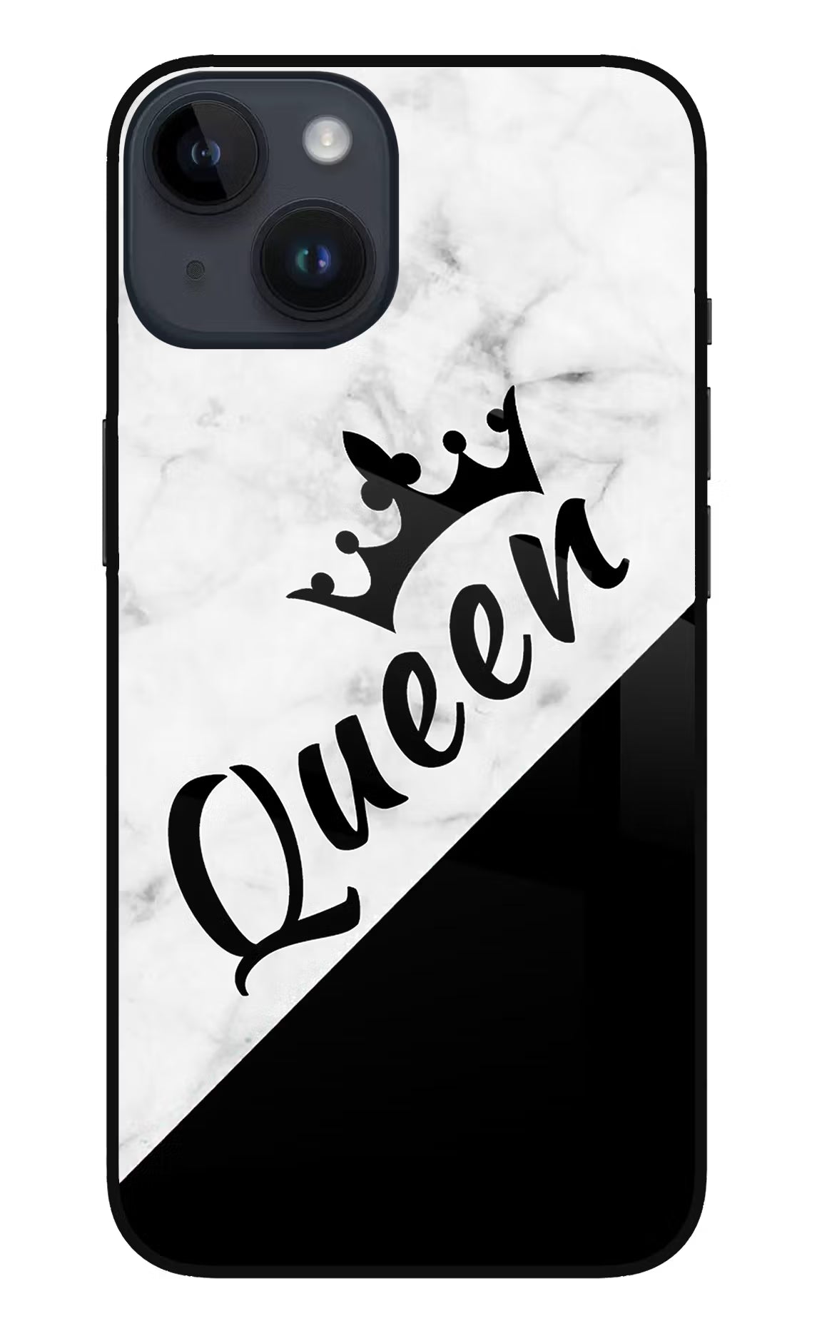 Queen iPhone 14 Glass Case Back Cover by Casekaro