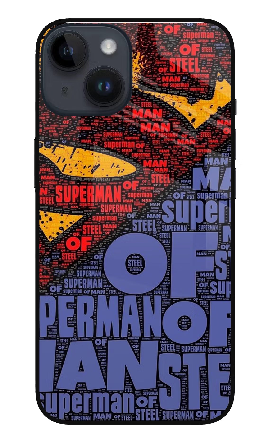 Superman iPhone 14 Glass Case Back Cover by Casekaro
