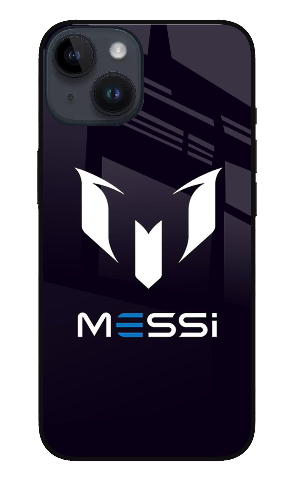 Messi Logo iPhone 14 Glass Case Back Cover by Casekaro