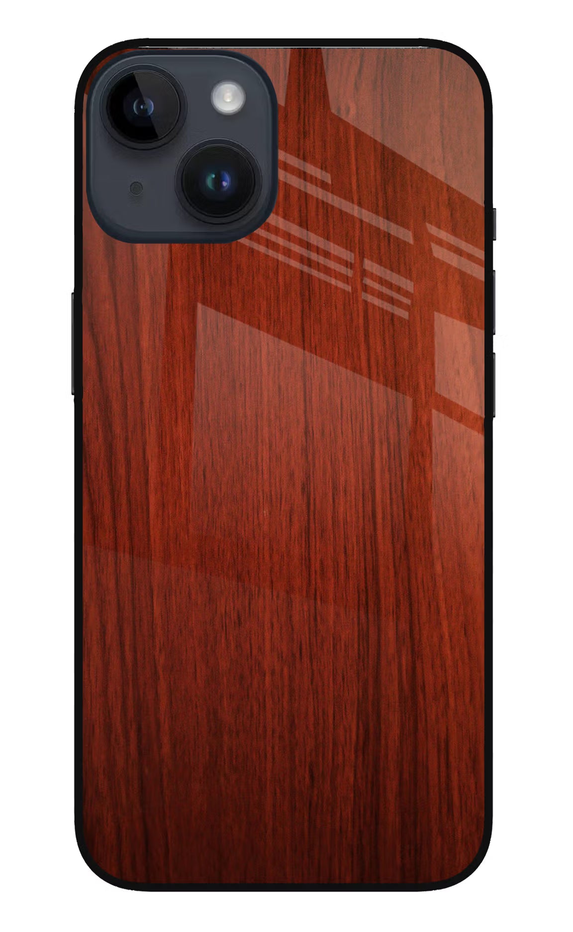 Wooden Plain Pattern iPhone 14 Glass Case Back Cover by Casekaro