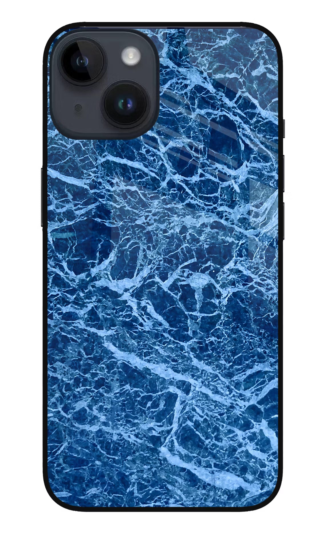 Blue Marble iPhone 14 Glass Case Back Cover by Casekaro