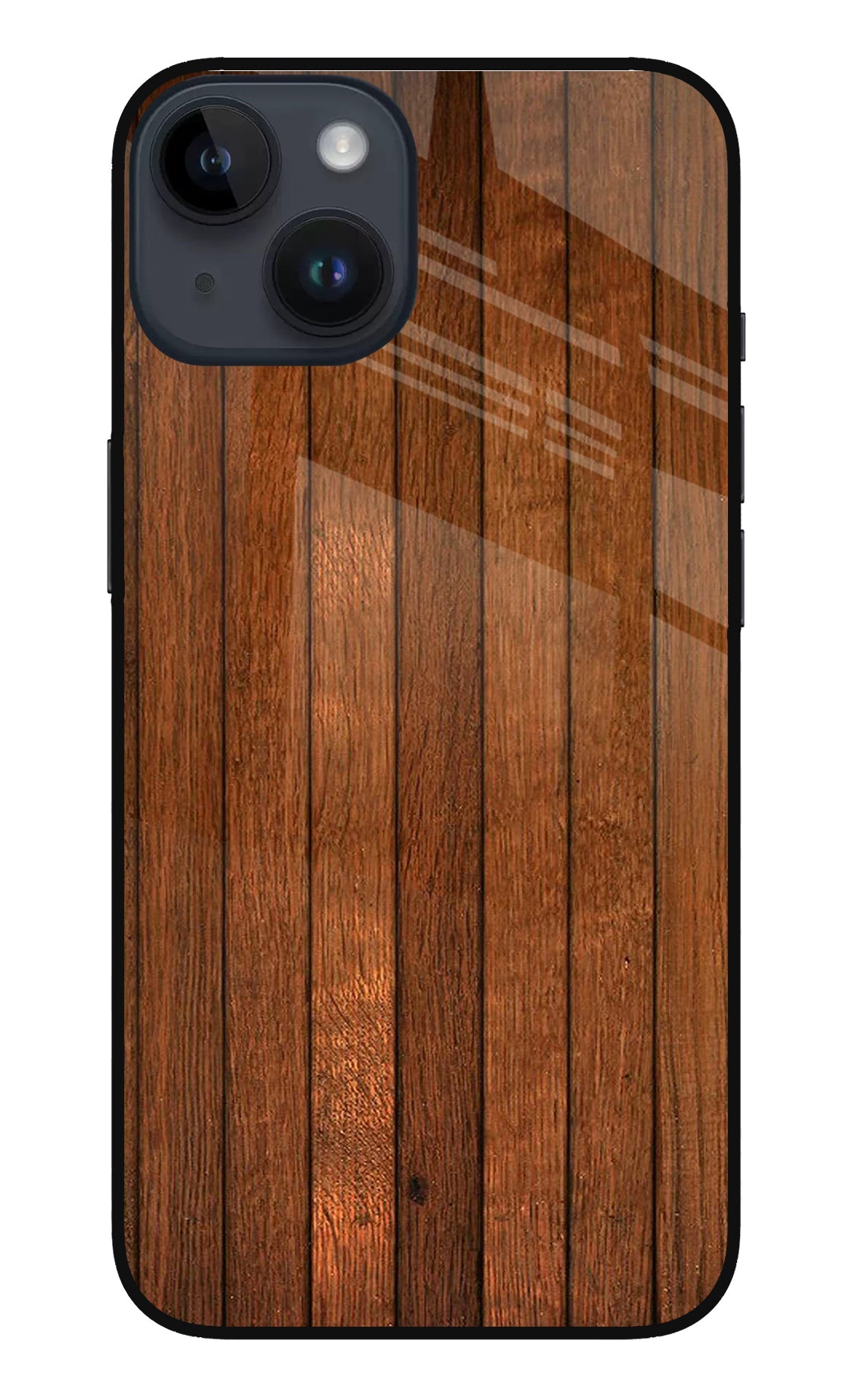 Wooden Artwork Bands iPhone 14 Glass Case