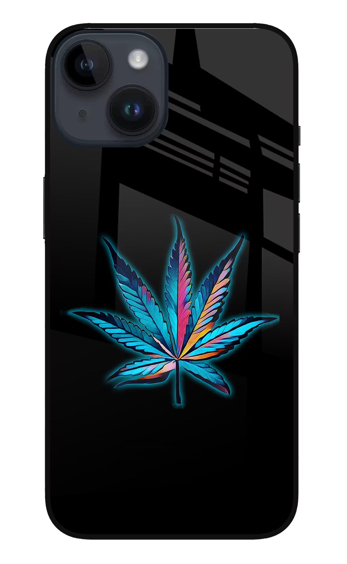 Weed iPhone 14 Glass Case Back Cover by Casekaro