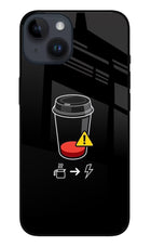 Coffee iPhone 14 Glass Case Back Cover by Casekaro