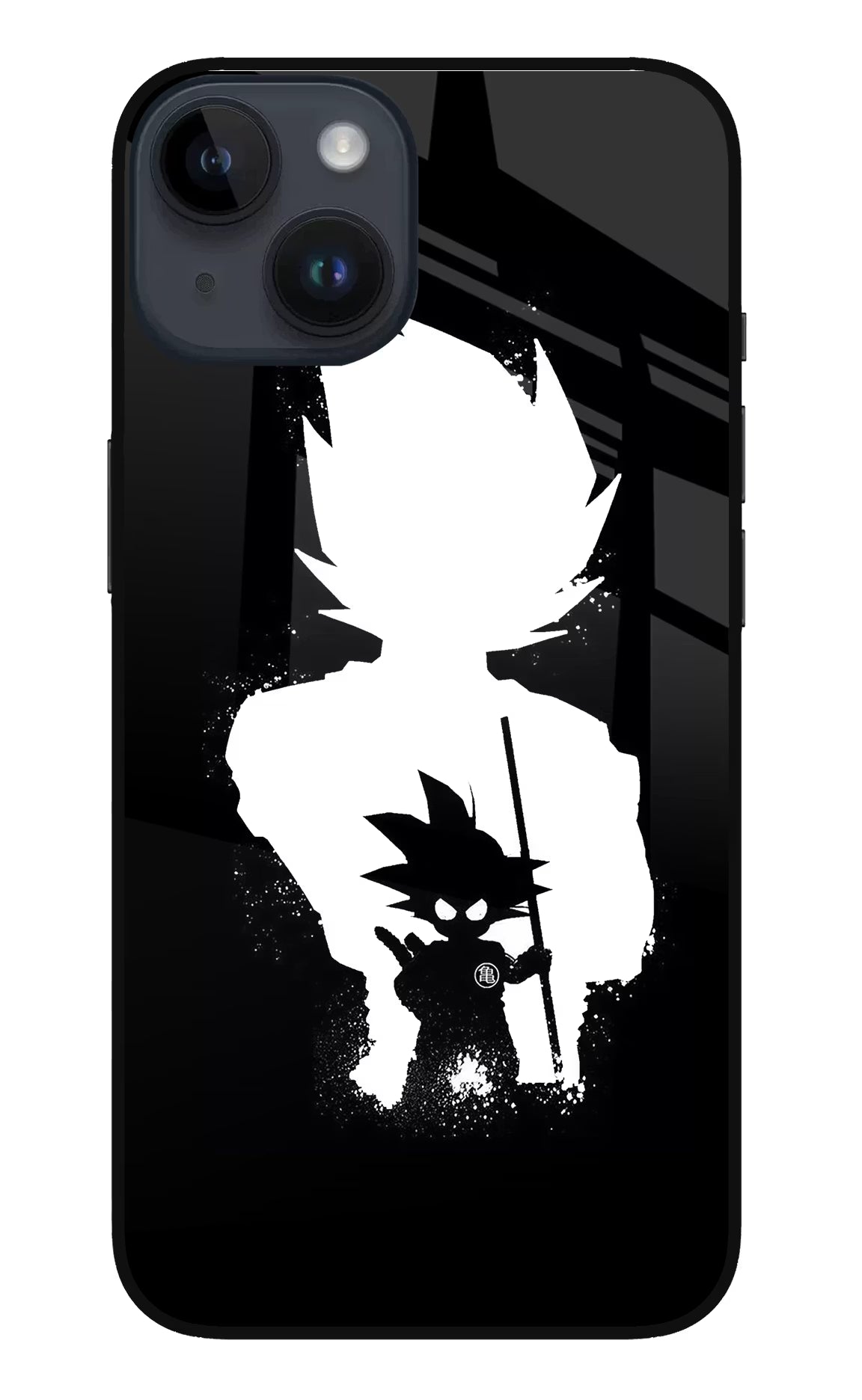 Goku Shadow iPhone 14 Glass Case Back Cover by Casekaro