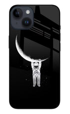 Moon Space iPhone 14 Glass Case Back Cover by Casekaro