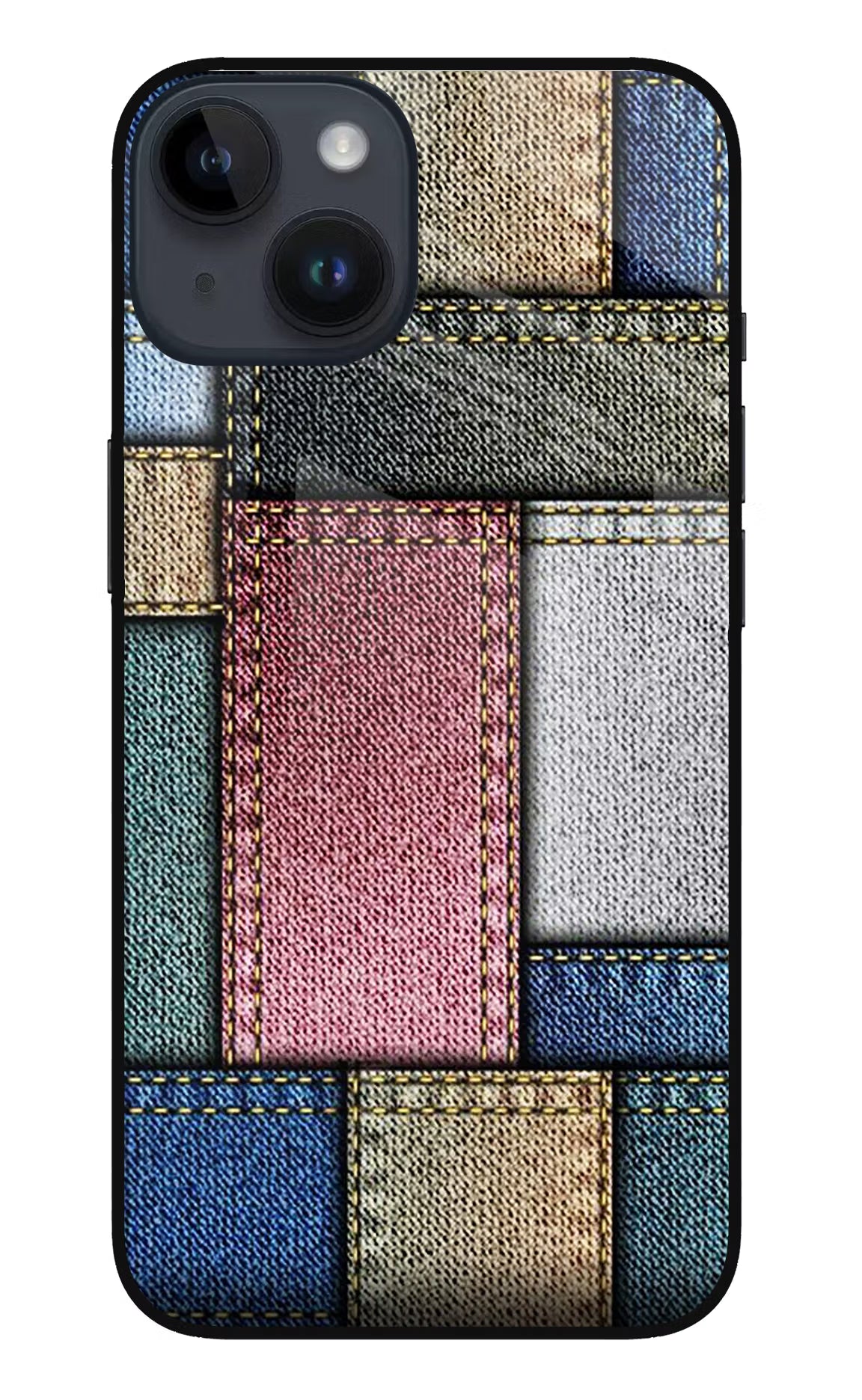 Multicolor Jeans iPhone 14 Glass Case Back Cover by Casekaro