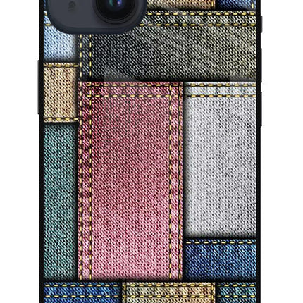 Multicolor Jeans iPhone 14 Glass Case