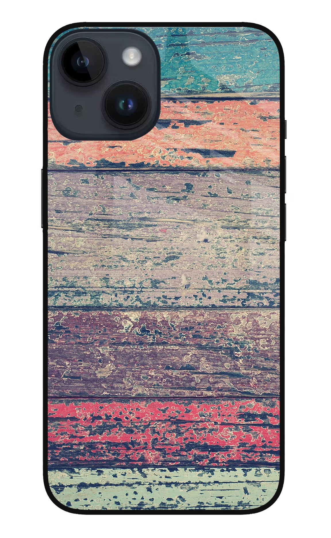 Colourful Wall iPhone 14 Glass Case Back Cover by Casekaro