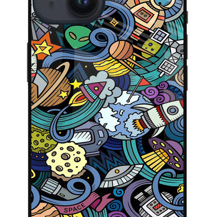Space Abstract iPhone 14 Glass Case